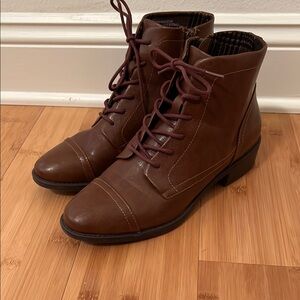 Brown Leather Ankle Boots